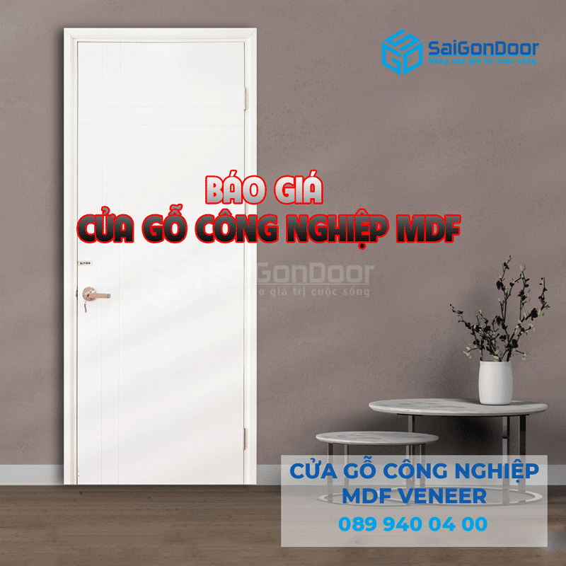 BÁO GIÁ CỬA GỖ MDF VENEER/ MDF MELAMINE/ MDF (Plastic) LAMINATE 