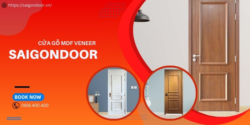 Phần khung bao cánh cửa gỗ công nghiệp MDF Veneer 