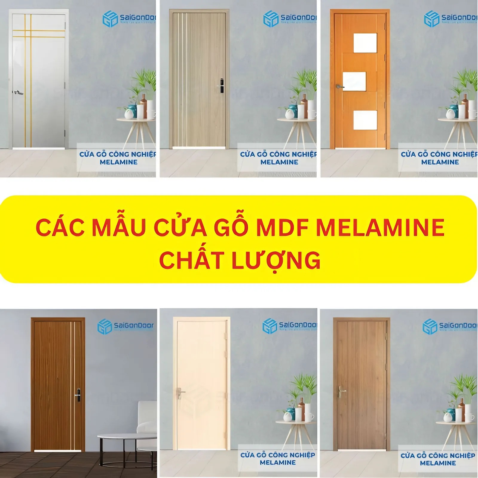 Các mẫu cửa gỗ MDF Melamine chất lượng 