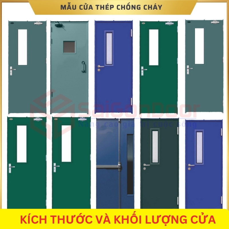 Kích thước và khối lượng của các sản phẩm 