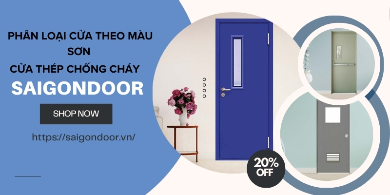 Cửa thép chống cháy phân loại theo màu sơn