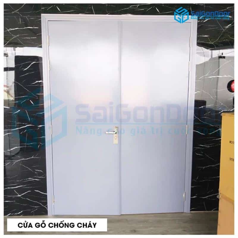 cửa gỗ chống cháy