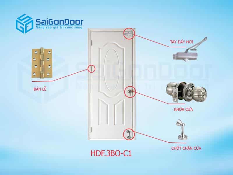 Cửa gỗ HDF hoàn thiện tại SaiGonDoor