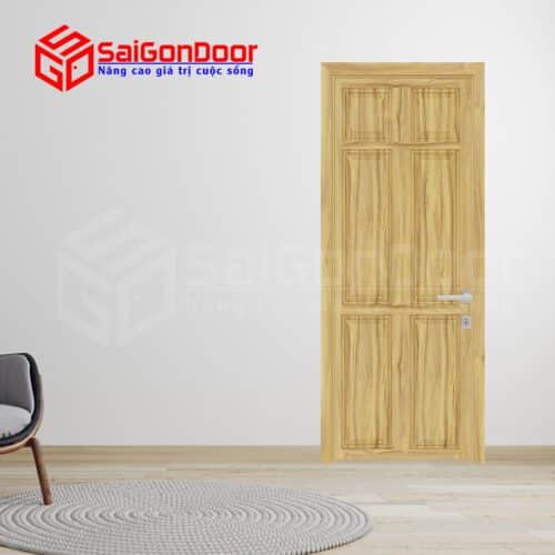 Cửa Gỗ HDF veneer 6A – Teak