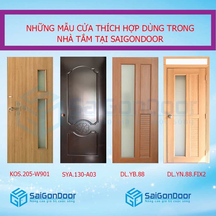 Những mẫu cửa dùng trong nhà tắm