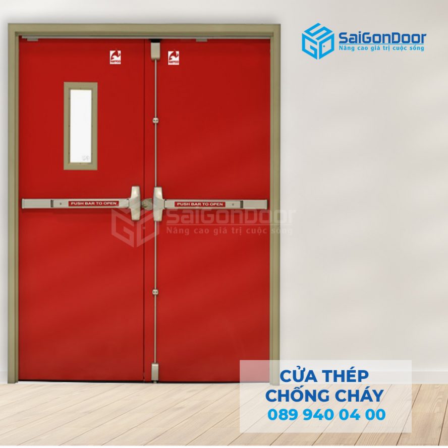 Cua thep chong chay 2P1G1 thanh thoat hiem doi