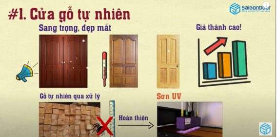 Cửa gỗ tự nhiên sang trọng đẹp mắt