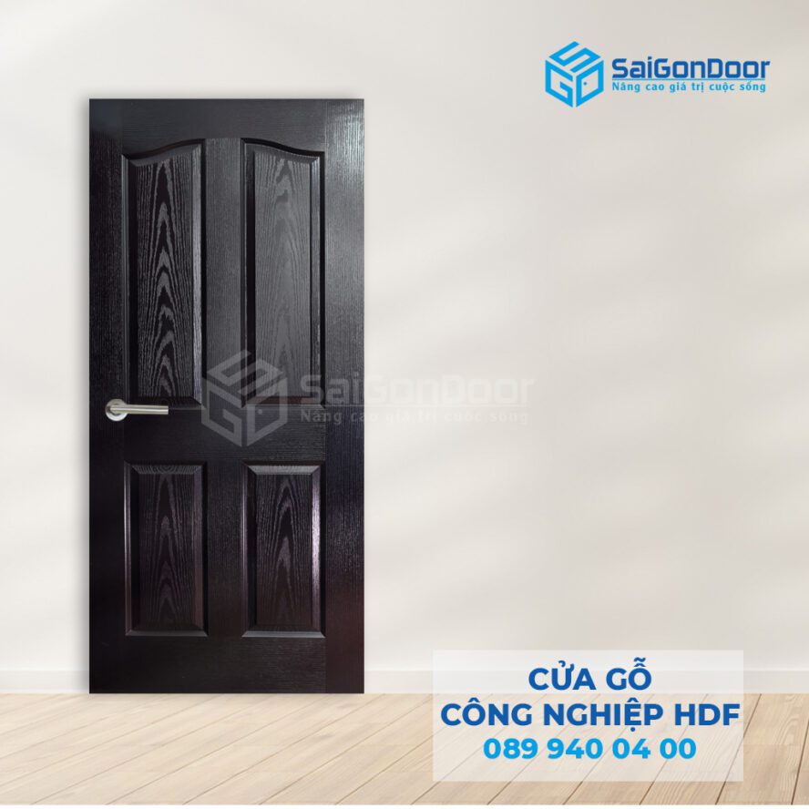 Báo giá cửa gỗ phòng ngủ HDF sơn đơn màu