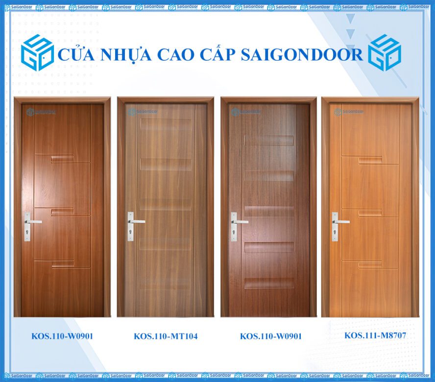 Cửa nhựa ABS Hàn Quốc với đa dạng mẫu mã từ đơn giản đến cao cấp.