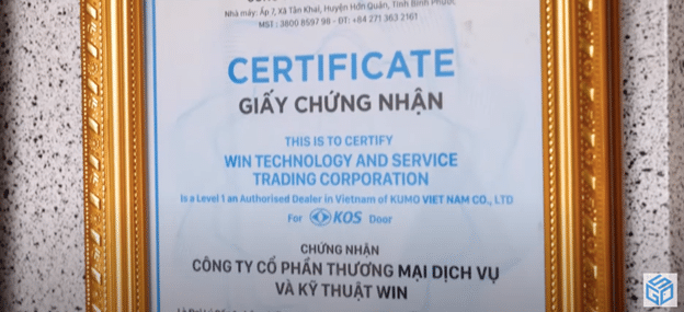 Các chứng nhận của thương hiệu Sài Gòn Door