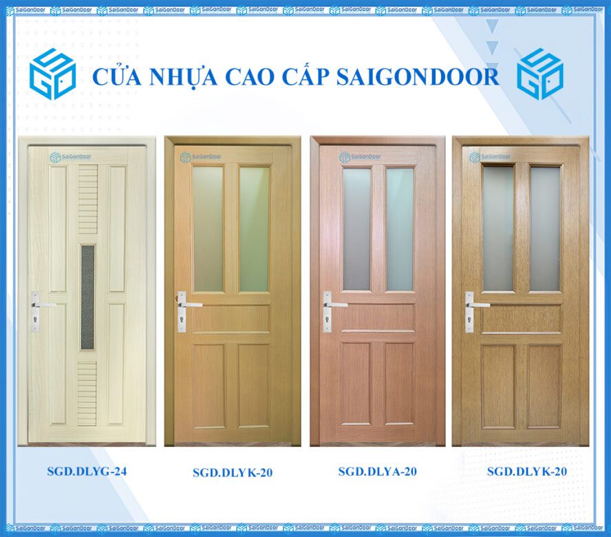 Cửa nhựa composite kiểu dáng đa dạng