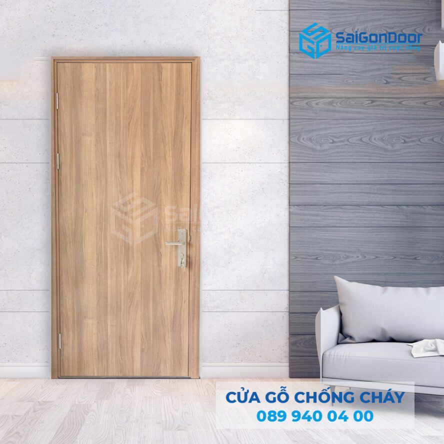 cửa gỗ công nghiệp chống cháy MDF 