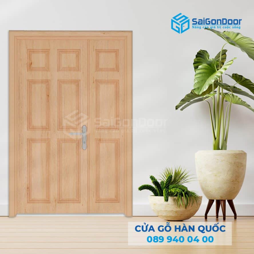 Cửa gỗ công nghiệp 2 cánh