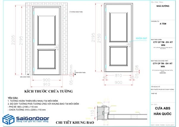 Cửa nhựa vân gỗ nhựa ABS Hàn Quốc