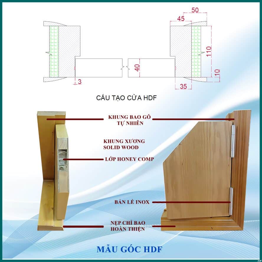 Bản vẽ cửa HDF