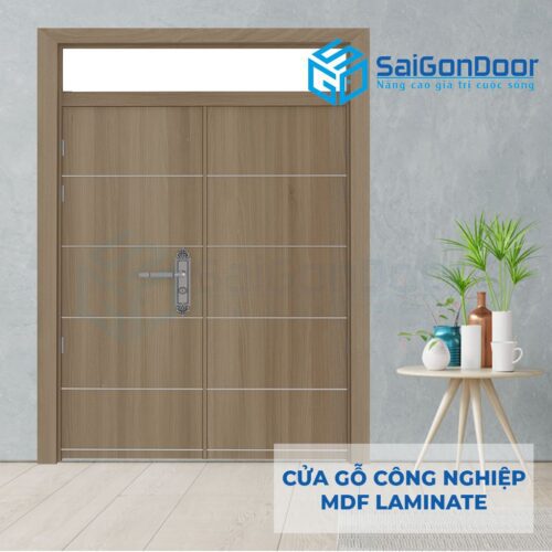 Cửa gỗ công nghiệp MDF Laminate 2P1R10 FIX