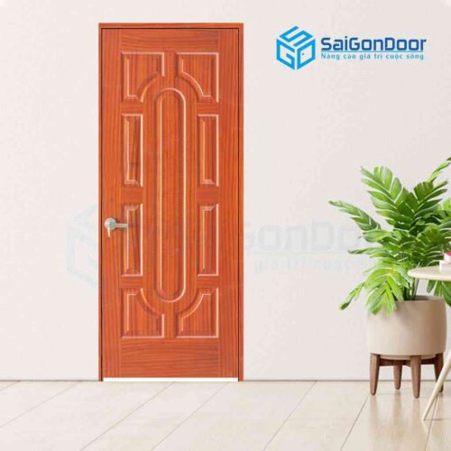 Cửa gỗ công nghiệp HDF Veneer 19-Sapele