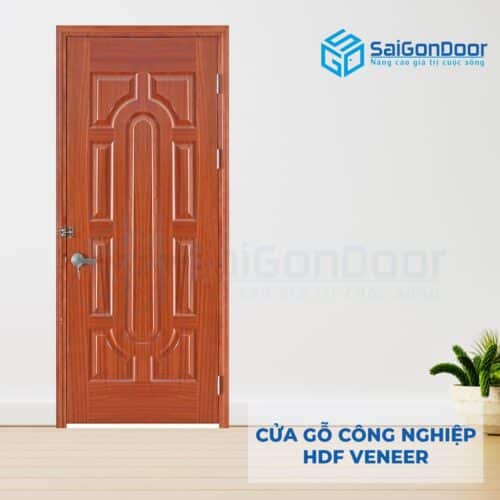 Cửa gỗ công nghiệp HDF Veneer 19-sapele