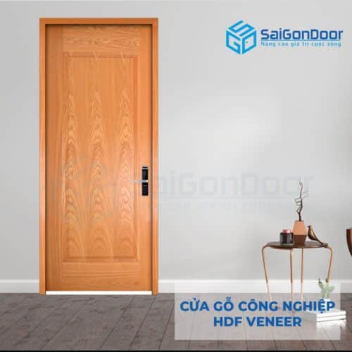 Cửa gỗ công nghiệp HDF Veneer 1B oak soi