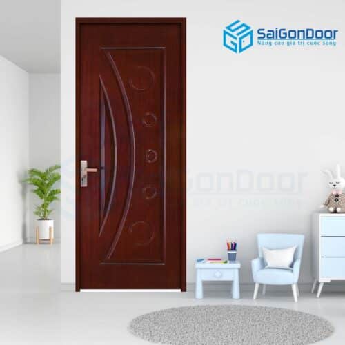 Cửa gỗ cao cấp SaiGonDoor HDF Veneer 1K-Cam xe