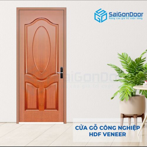 Cửa gỗ công nghiệp HDF Veneer 3A-xoan dao