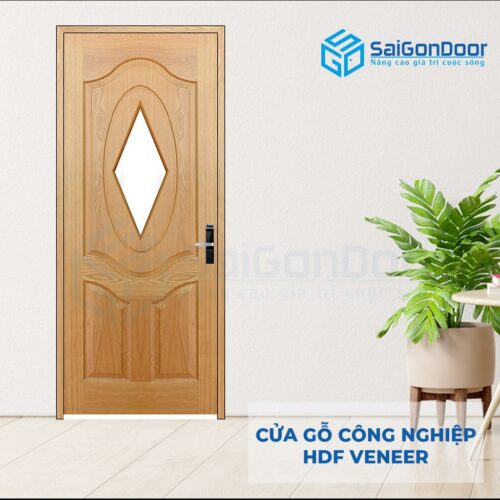 Cửa gỗ công nghiệp HDF Veneer 3AG1-oak.