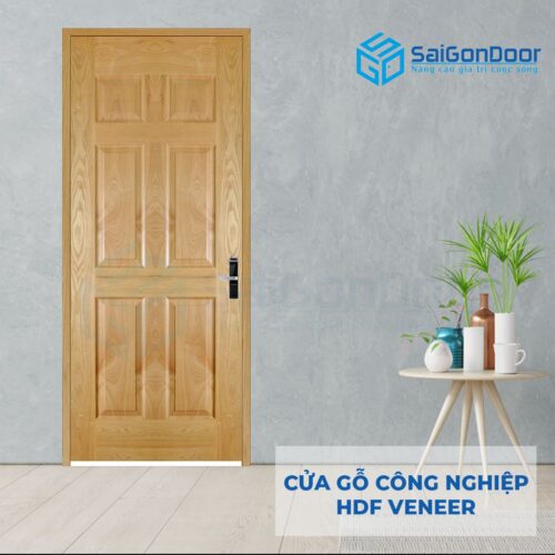 Cửa gỗ công nghiệp HDF Veneer 6A-ash