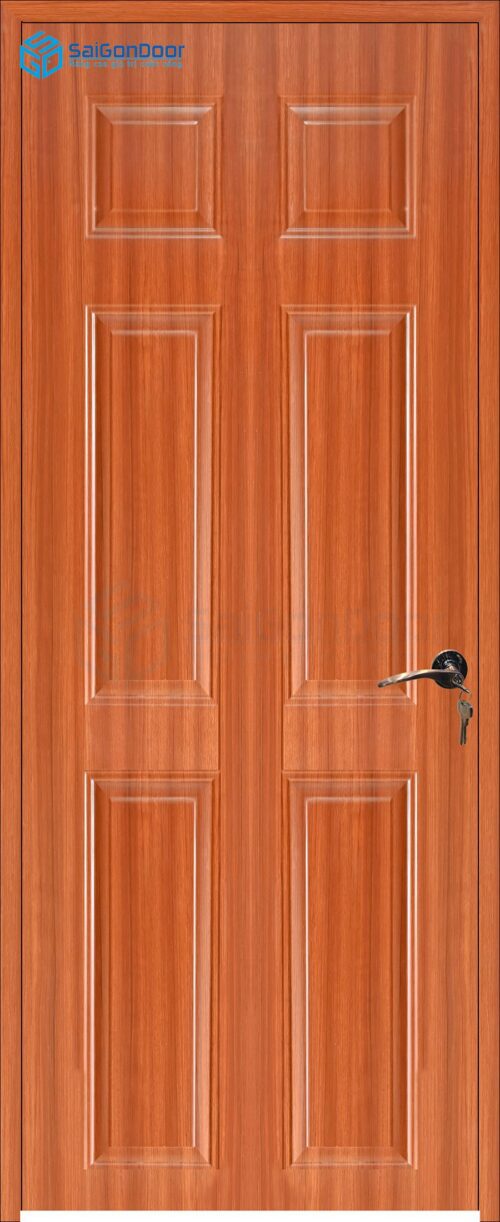 Cửa gỗ công nghiệp HDF Veneer 6A-sapele