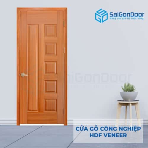 Cửa gỗ công nghiệp HDF Veneer 6B-sapele (2)