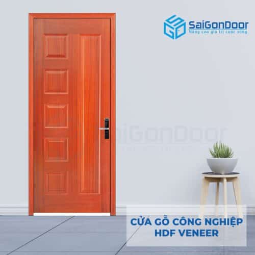 Cửa gỗ công nghiệp HDF Veneer 6B-sapely