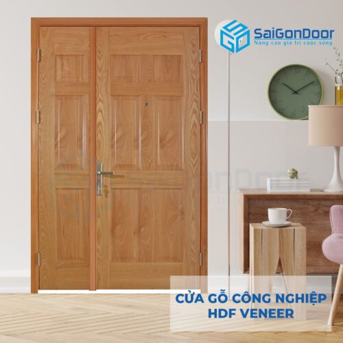 Cửa gỗ công nghiệp HDF Veneer 9A-soi