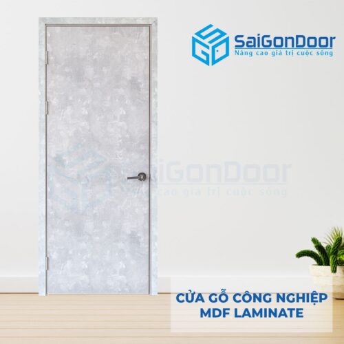 Cửa gỗ công nghiệp MDF Laminate P1 van kem