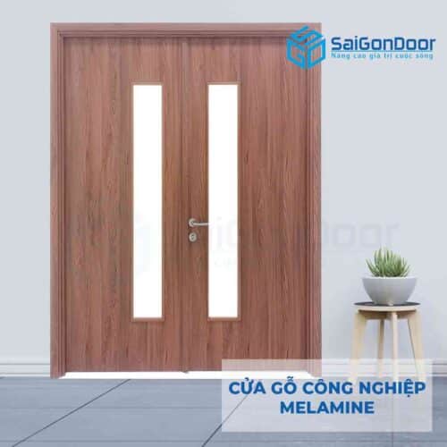 Cửa gỗ công nghiệp MDF Melamine 2P1G1