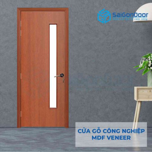 Cửa gỗ công nghiệp MDF Veneer P1G1 cam xe