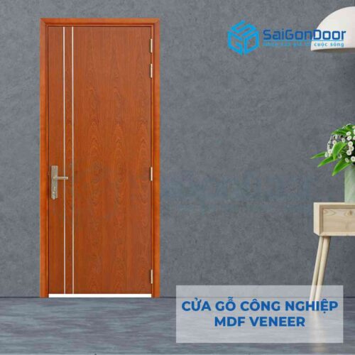 Cửa gỗ công nghiệp MDF Veneer P1R2 xoan dao (4)