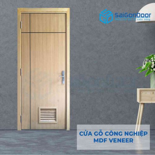 Cửa gỗ công nghiệp MDF Veneer P1R2L1