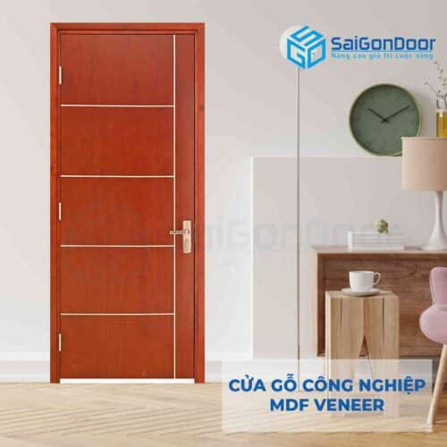 Cửa gỗ công nghiệp MDF Veneer P1R5 xoan dao (3)