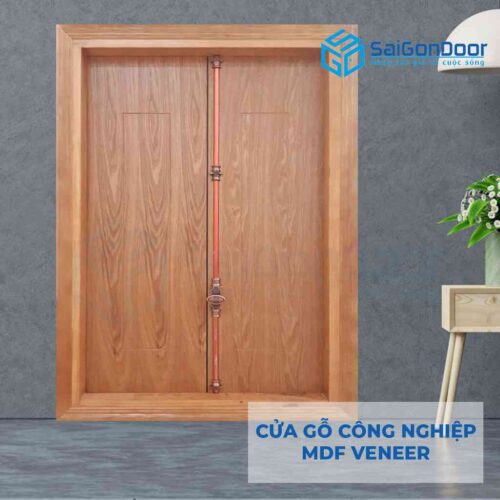 Cửa gỗ công nghiệp MDF Veneer cua so 2 canh