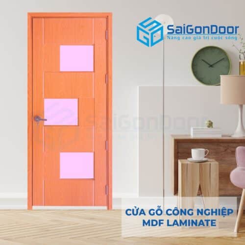 Cửa gỗ công nghiệp MDF laminate P1G3-ash