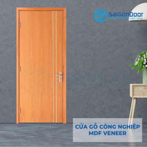 Cửa gỗ công nghiệp MDF Veneer P1R2- xoan dao