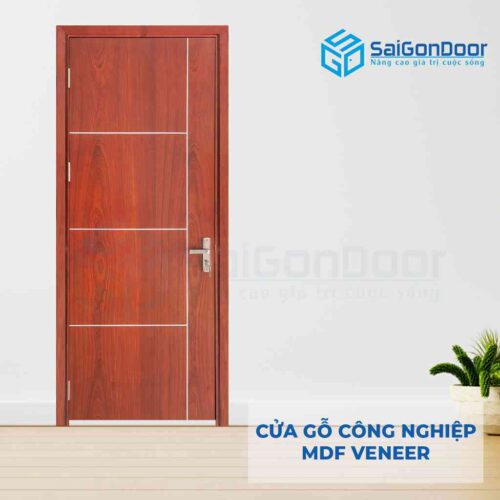 Cửa gỗ công nghiệp MDF Veneer P1R4b-cam xe