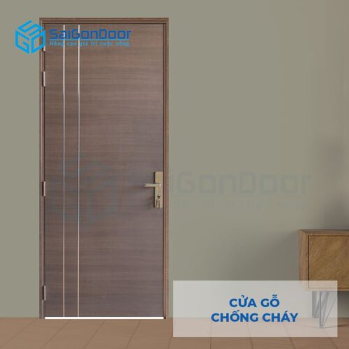 Cửa gỗ chống cháy GCC Cua go chong chay MDF Laminate P1R2