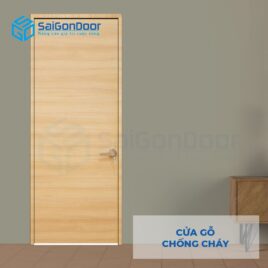 Cửa gỗ chống cháy GCC Cua go chong chay MDF Laminate van ngang