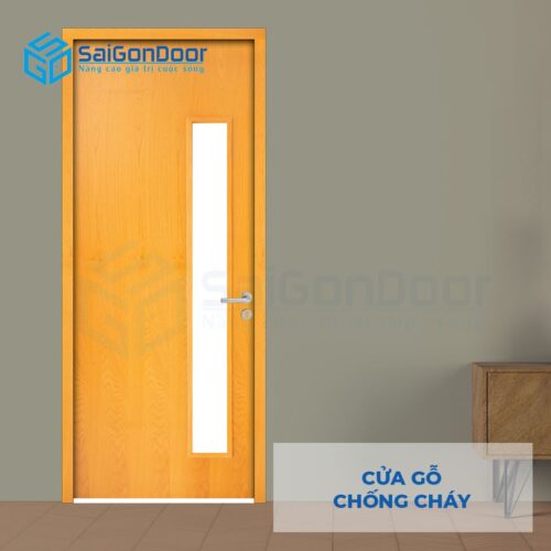 Cửa gỗ chống cháy GCC Cua go chong chay MDF Veneer P1G1 soi