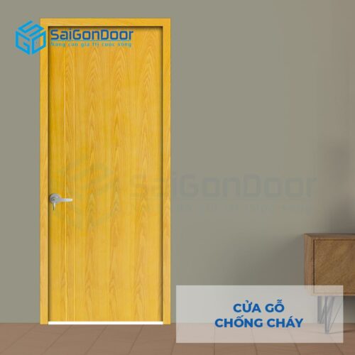 Cửa gỗ chống cháy GCC Cua go chong chay MDF Veneer P1R2 ash