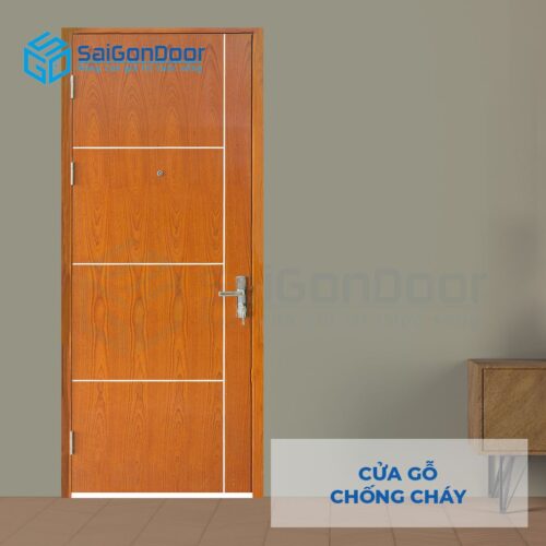 Cửa gỗ chống cháy GCC Cua go chong chay MDF Veneer P1R5 xoan dao