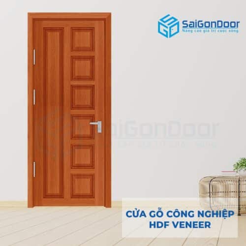 Cửa gỗ công nghiệp HDF Veneer 6B sapele (1)