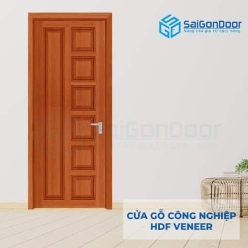 Cửa gỗ công nghiệp HDF Veneer 6B sapele (2)