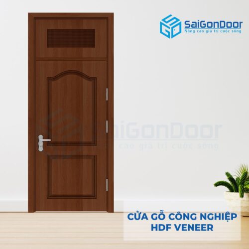 Cửa gỗ công nghiệp HDF Veneer SGD 2A walnut (1)