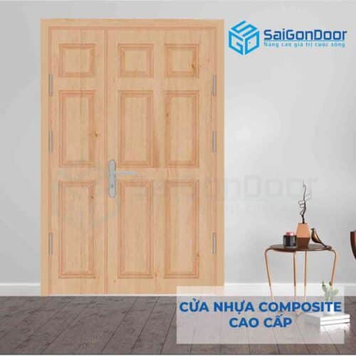 Cửa nhựa Composite 2 canh 9A Oak (2)